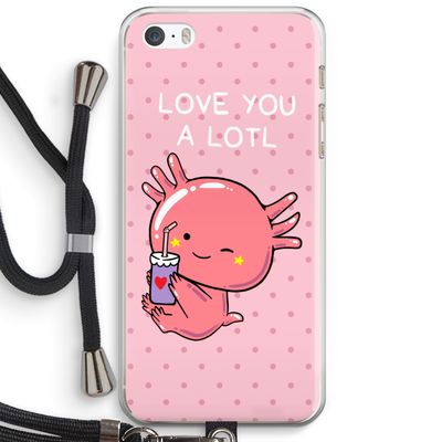 Love You A Lotl: iPhone 5 / 5S / SE Transparant Hoesje met koord