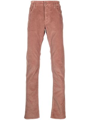 Jacob Cohën pantalon en velours côtelé à taille mi-haute - Rose