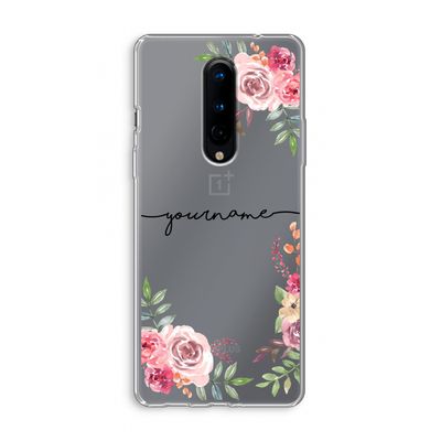 Rozen: OnePlus 8 Transparant Hoesje