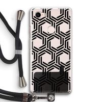 Geometrisch patroon: Pixel 3 Transparant Hoesje met koord