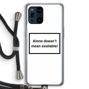 Alone: Oppo Find X3 Transparant Hoesje met koord