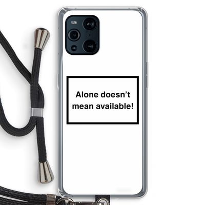 Alone: Oppo Find X3 Transparant Hoesje met koord