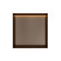 Hotbath &More Inbouwnis - 30 x 30 x 10 cm - Frameless - met LED-verlichting - Tuscan Bronze