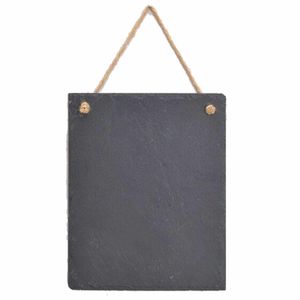 1x Schoolborden/krijtborden met touw 25 x 20 cm   -