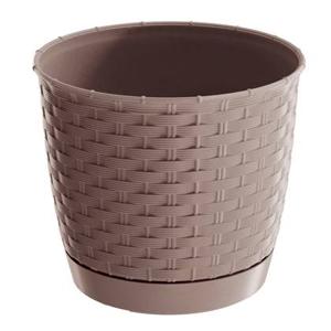 Prosperplast plantenpot - kunststof - taupe - D14,5 x H12,5 cm