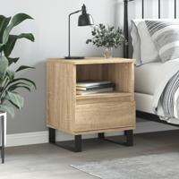 Nachtkastje 40x35x50 cm bewerkt hout sonoma eikenkleurig
