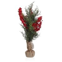 Decoratieve plant Versa Linnen Metaal Plastic Cement 18 x 50 x 18 cm