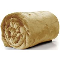 Unique Living Plaid - fleece deken - camel/ taffy - polyester - 130 x 180 cm
