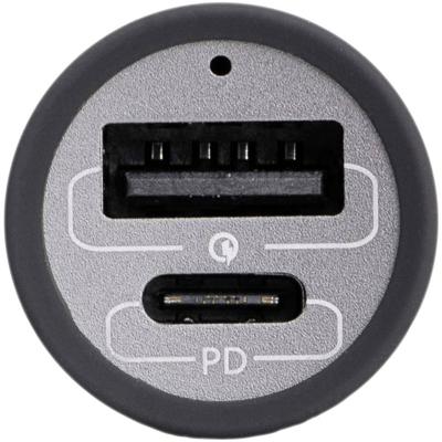 Akyga AK-CH-26 USB-oplader 100 W 1x USB-C, 1x USB-A QC 3.0, USB PD 3.0 Grijs Auto, Vrachtwagen GaN, Snellader