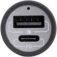 Akyga AK-CH-26 USB-oplader 100 W 1x USB-C, 1x USB-A QC 3.0, USB PD 3.0 Grijs Auto, Vrachtwagen GaN, Snellader