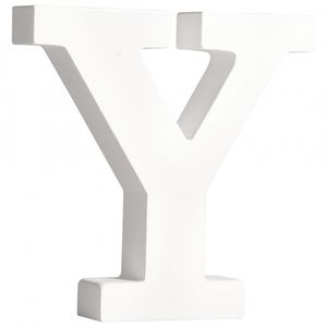 Witte houten letter Y