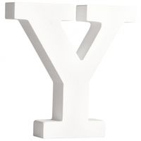 Witte houten letter Y - thumbnail