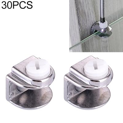 30 stuks zink legering Bright vaste beugel aansluiting single hole halfronde glas Bevestigingsklem