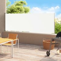 VidaXL Tuinscherm uittrekbaar 180x500 cm crèmekleurig