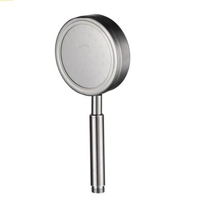 Afneembaar en wasbaar 304 roestvrijstaal ronde onder druk handheld douchekop maat: 117mm (zilver)