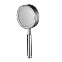 Afneembaar en wasbaar 304 roestvrijstaal ronde onder druk handheld douchekop maat: 117mm (zilver)