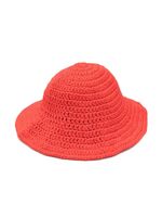 Alanui Kids chapeau en maille crochet - Rouge