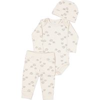 Baby kledingset romper broek en muts Lange mouwen - thumbnail