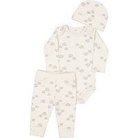 Baby kledingset romper broek en muts Lange mouwen