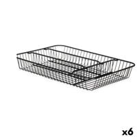 Bestekorganizer Kinvara W7267-1 W7267-1 Zwart Metaal 26 x 4,7 x 35,5 cm 26 x 5,5 x 35,5 cm (6 Stuks)