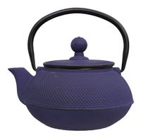 Blauwe Gietijzeren Theepot - Cast Iron - 600ml - thumbnail