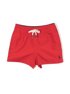 POLO RALPH LAUREN KIDS short de bain à motif Polo Pony - Rouge