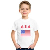 Wit kinder t-shirt USA XL (158-164)  -