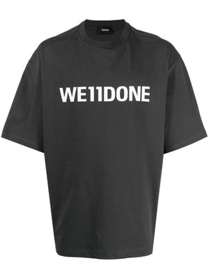 We11done t-shirt en coton à logo imprimé - Gris