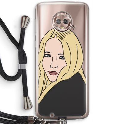Mary Kate: Motorola Moto G6 Transparant Hoesje met koord