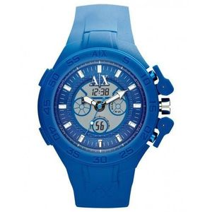 Horlogeband Armani Exchange AX1282 Silicoon Blauw