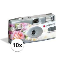 10x Wegwerp cameras/fototoestelen met flits voor 27 kleurenfotos voor bruiloft/huwelijk   -