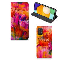 Bookcase Samsung Galaxy A03s Tulips