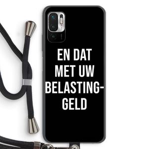 Belastinggeld - Zwart: Xiaomi Redmi Note 10 5G Transparant Hoesje met koord