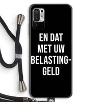 Belastinggeld - Zwart: Xiaomi Redmi Note 10 5G Transparant Hoesje met koord