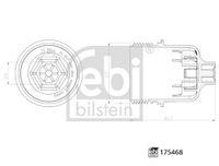 Deksel, oliefilterbehuizing febi Plus 175468