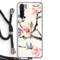 Japanse bloemen: Oppo A91 Transparant Hoesje met koord Japanse bloemen: Oppo A91 Transparant Hoesje met koord