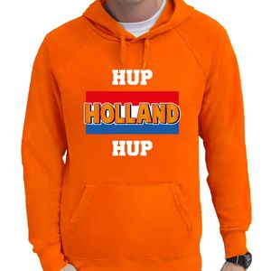 Oranje hoodie Holland / Nederland supporter hup Holland hup EK/ WK voor heren