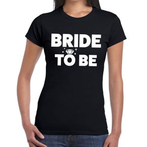 Bride to Be tekst t-shirt zwart dames