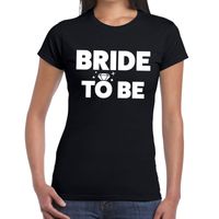 Bride to Be tekst t-shirt zwart dames - thumbnail