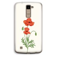 Red poppy: LG K10 (2016) Transparant Hoesje