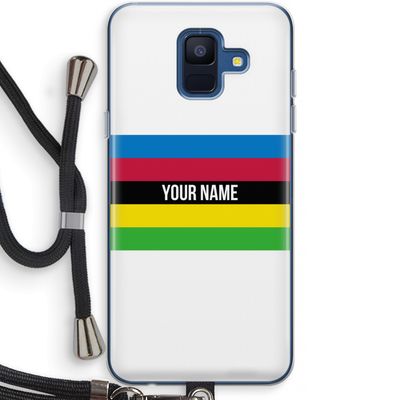 WK Wielrennen: Samsung Galaxy A6 (2018) Transparant Hoesje met koord