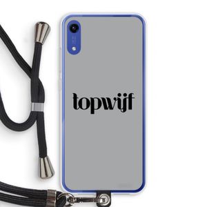 Topwijf Grijs Zwart: Honor Play 8A Transparant Hoesje met koord