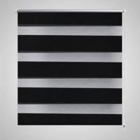 VidaXL Duo rolgordijn 50x100cm zwart