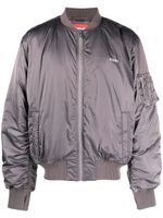 032c veste bomber à logo poitrine imprimé - Gris