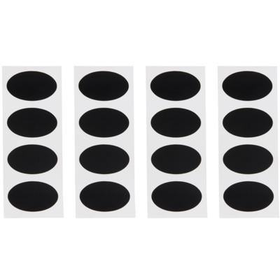 Krijtbord stickers - 32x - ovaal - 8 cm - Voorraad potten stickers