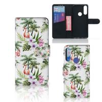 Alcatel 1S 2020 | Telefoonhoesje | Met pasjeshouder | Flamingo Palms