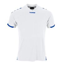 Hummel 110007K Fyn Shirt Kids - White-Royal - 128 - thumbnail