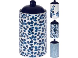 Voorraadpot Porselein 750ml Blauw-wit