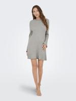 Only Onlmichella Ls O-neck Dress Knt Noos Jurken Medium Grey Melange