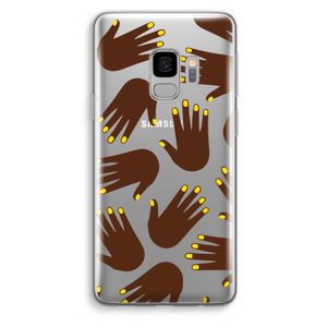 Hands dark: Samsung Galaxy S9 Transparant Hoesje